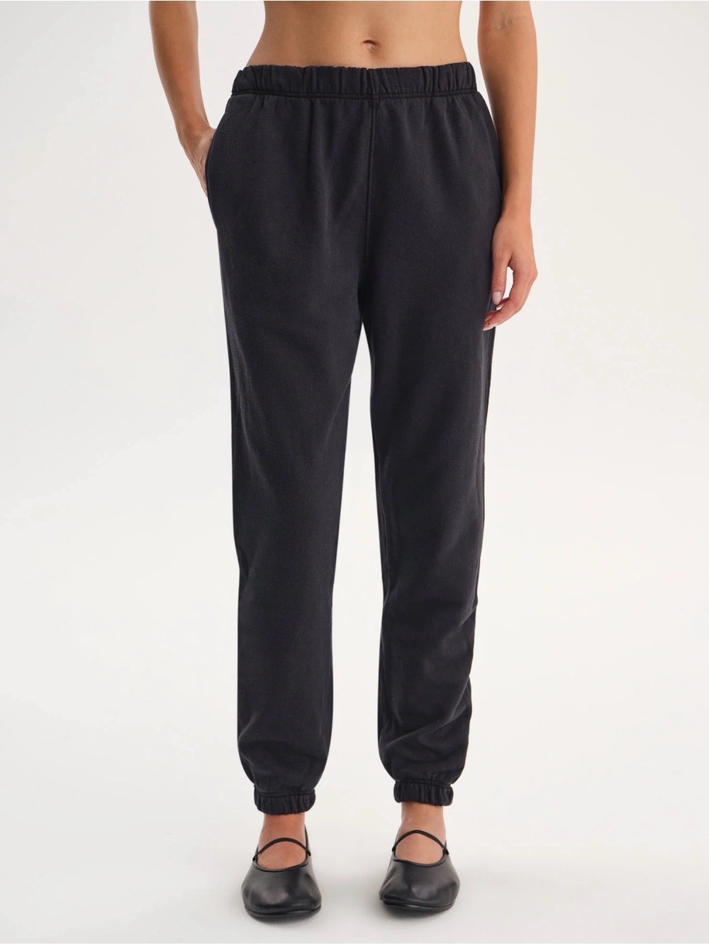 MATE the Label Organic Fleece Relaxed Joggers - Jet Black - Small - Picture 2 of 9
